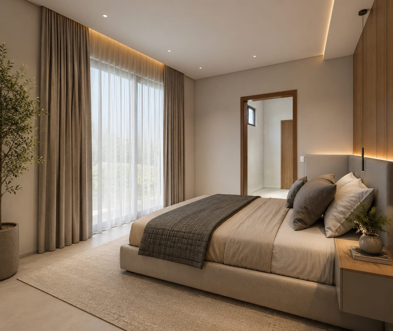 Quarto do casal — Residência Ponte Alta